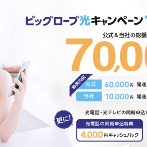 [2023]失敗しない！安心できるお得なビッグローブ光代理店